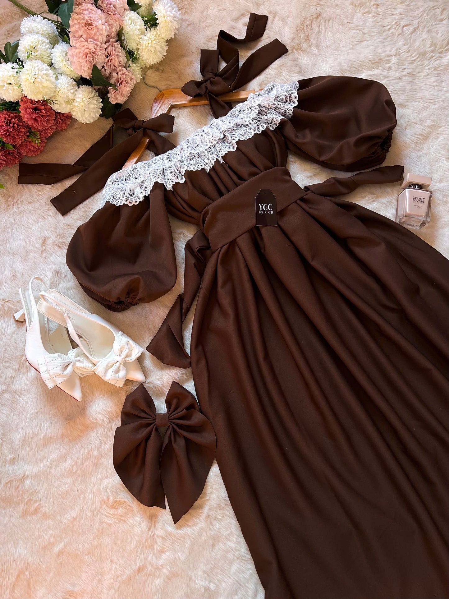 فستان موناليزا - بني