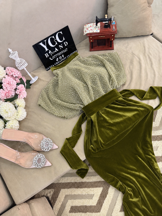فستان شمس - Vert olive