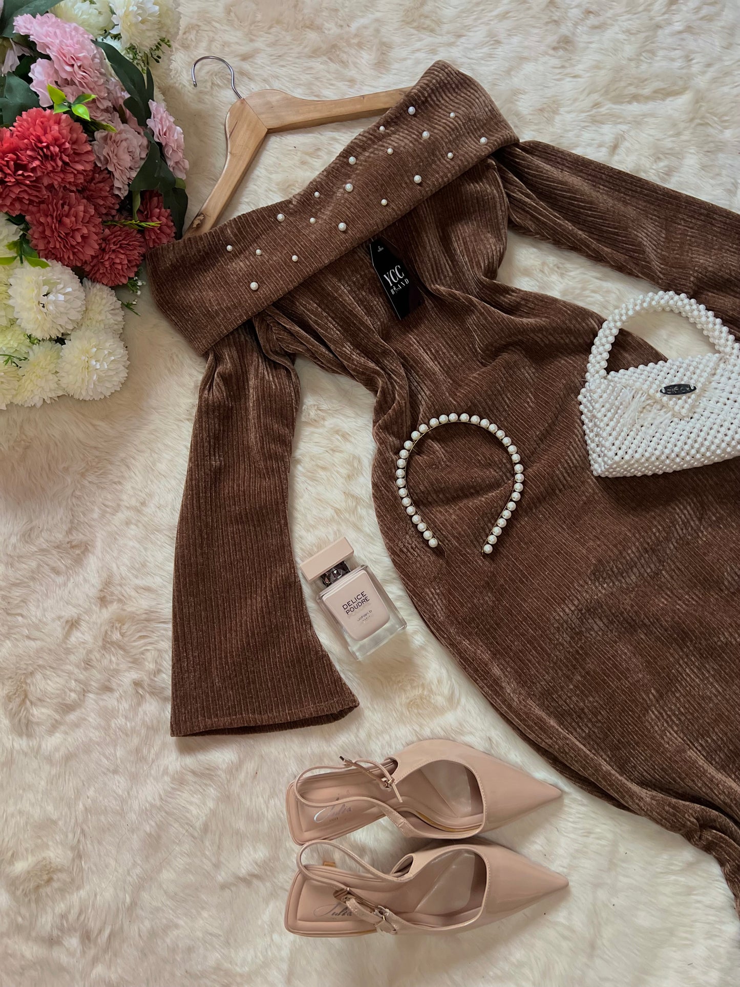 فستان ميلينا - Marron clair