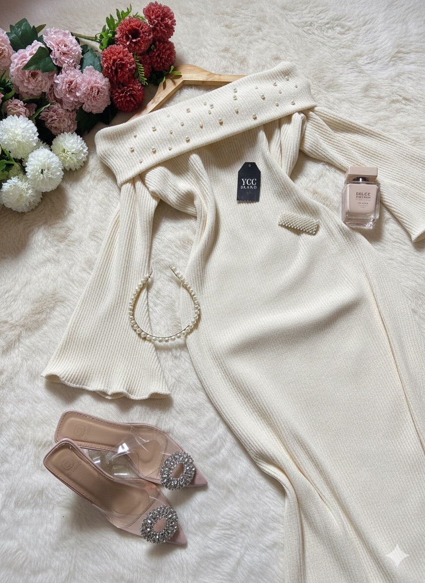 فستان ميلينا - أبيض كاسي