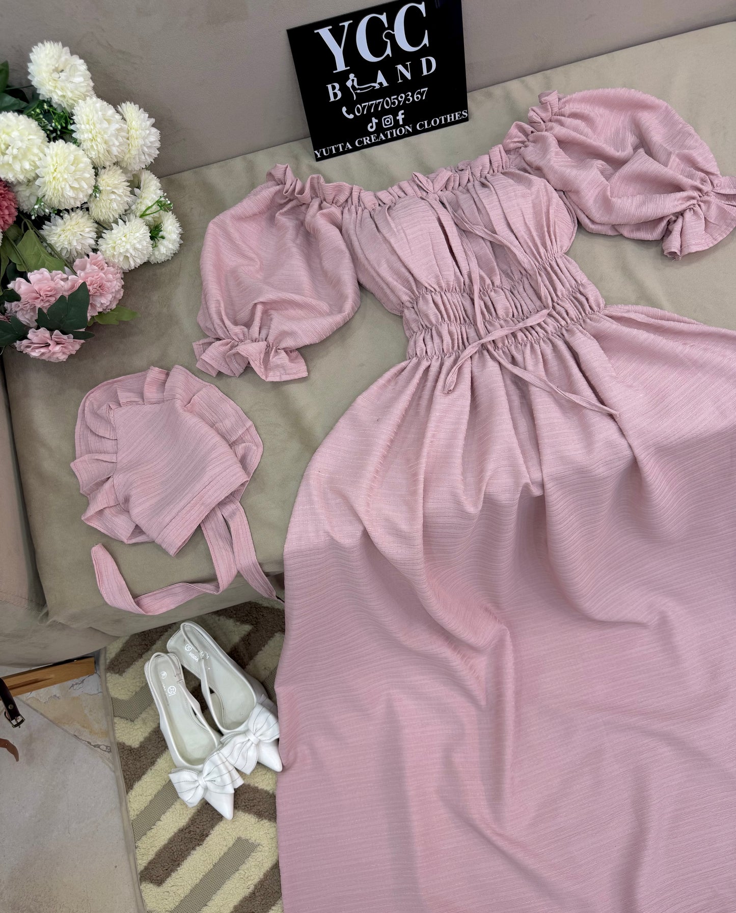 فستان اريام -rose nude