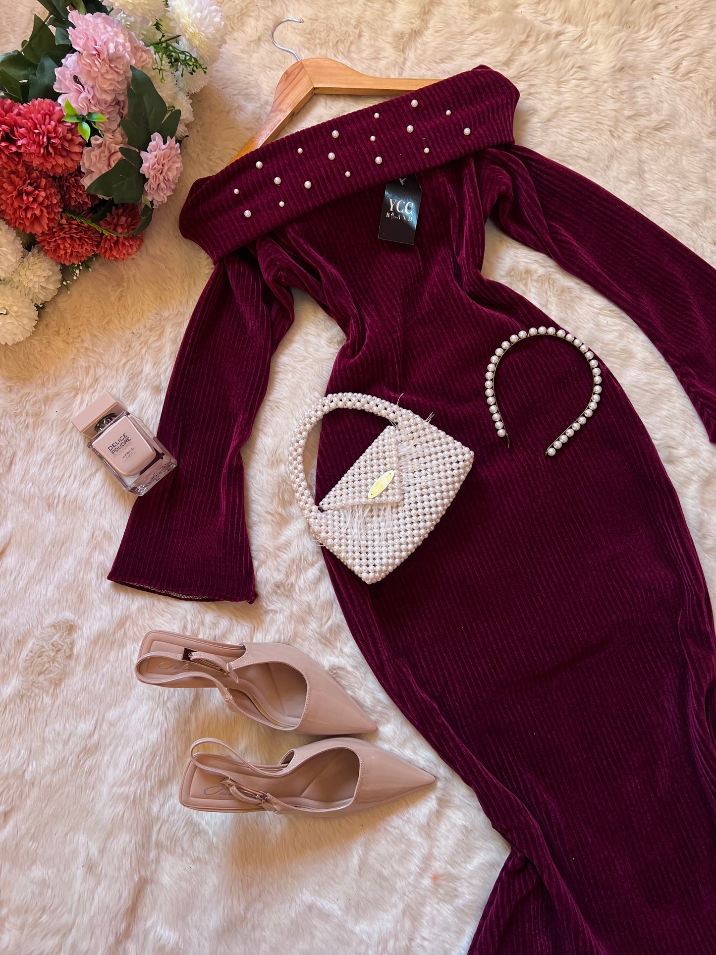 فستان ميلينا - برڤندي