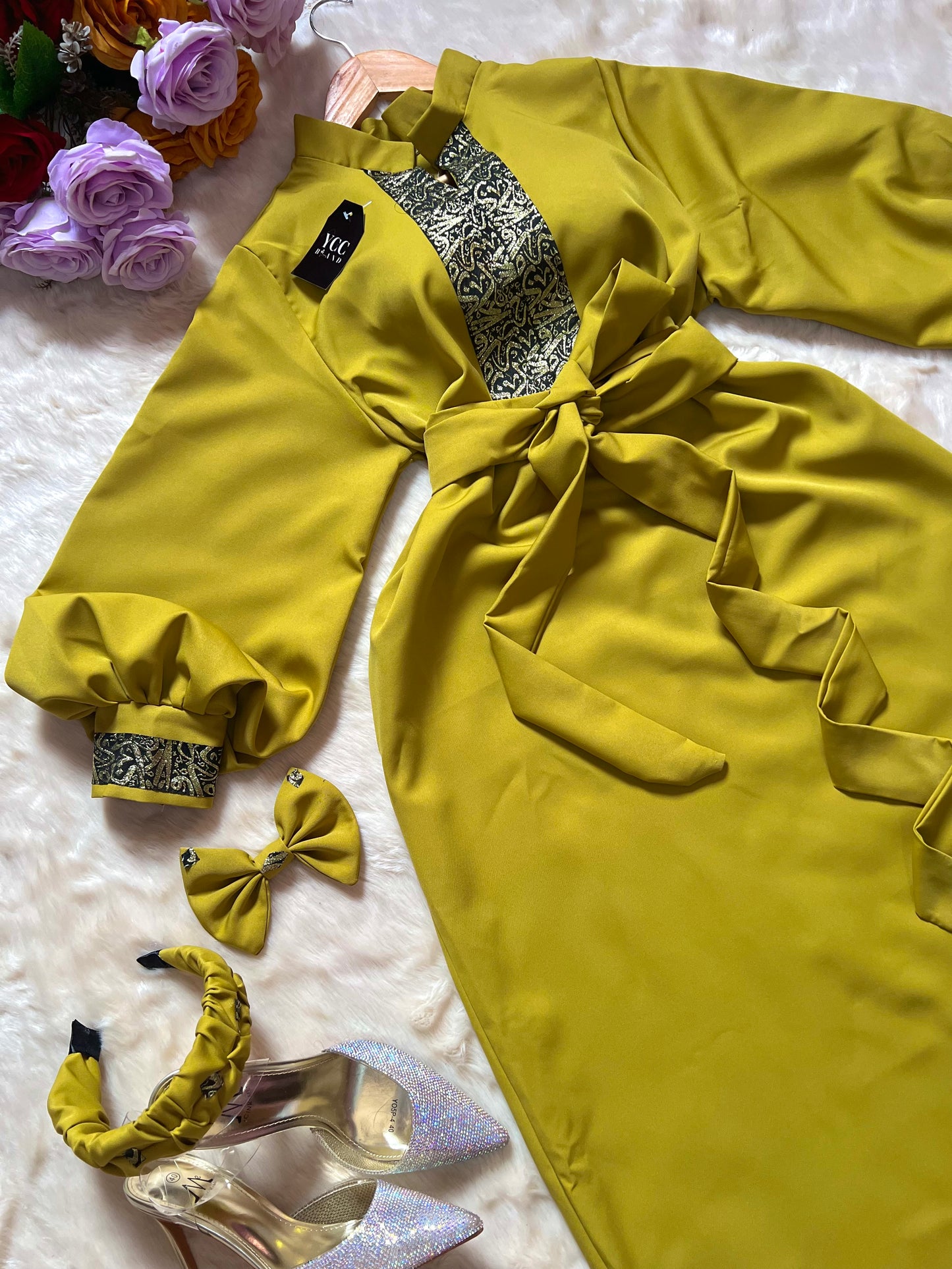 فستان قمر - اخضر pistache