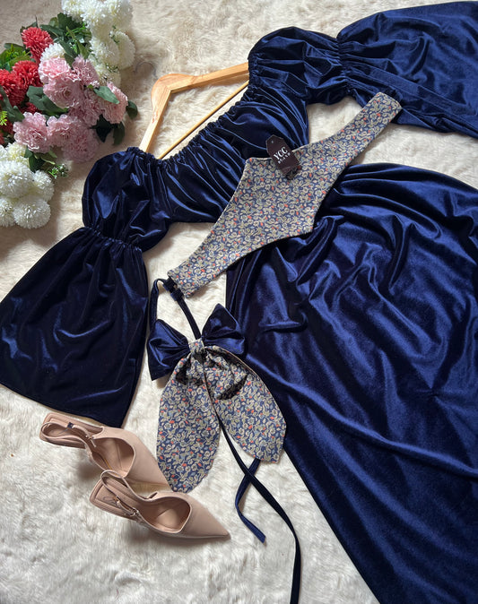 فستان فيكتوريا - ازرق غامق